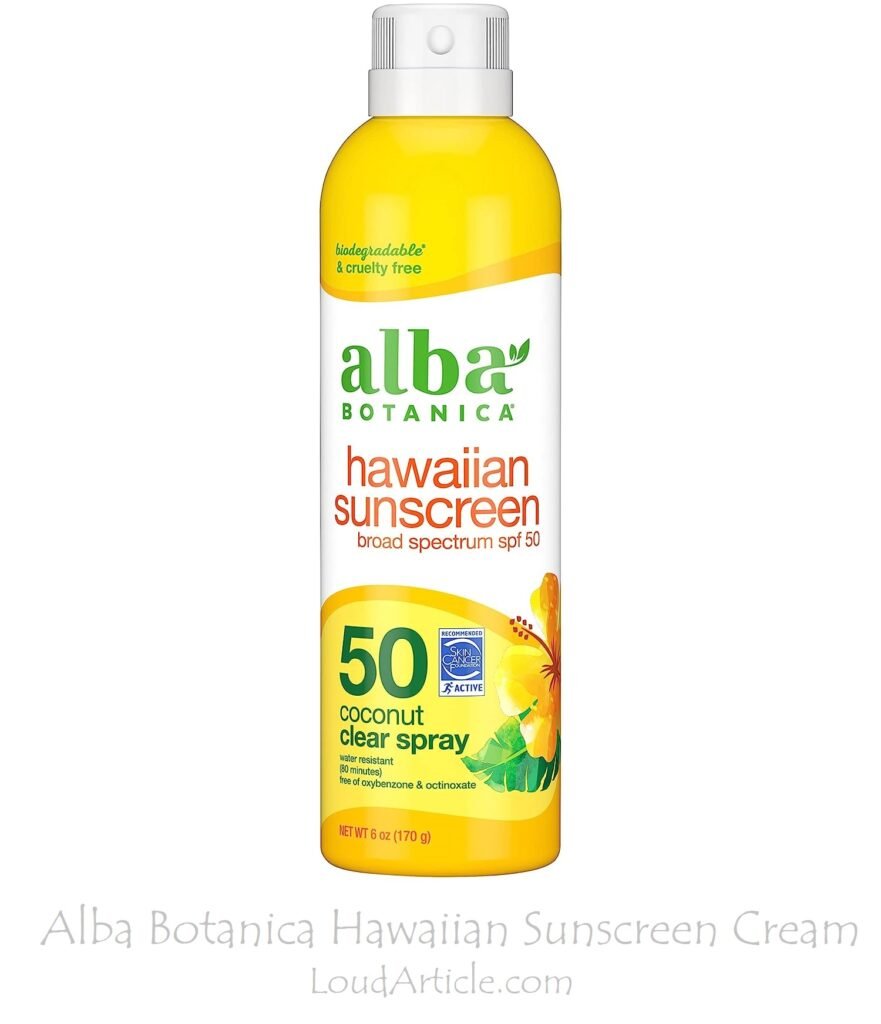 Alba Botanica Hawaiian Sunscreen Cream is in top 10 sunscreen for face in india