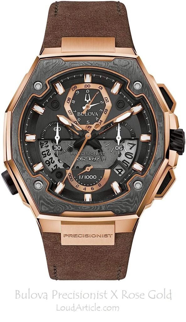 Bulova Precisionist X Rose Gold Stainless Steel Men's Watch is in top 10 best watches in india