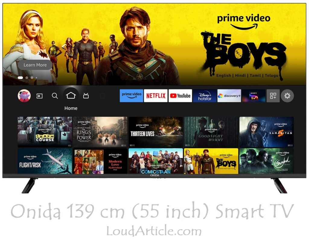 Onida 139 cm (55 inch) Smart TV is in Top 10 best TV in india with price