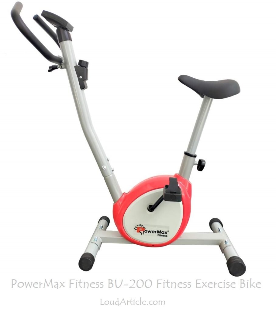 PowerMax Fitness BU-200 Fitness Exercise Bike is in Top 5 best exercise bikes for home use in india